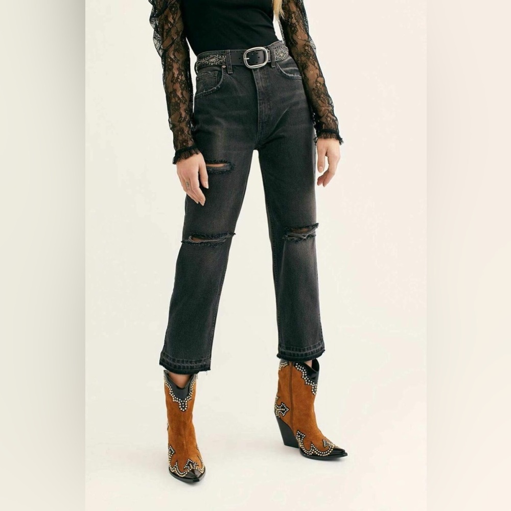 We The Free Black Cropped Jeans